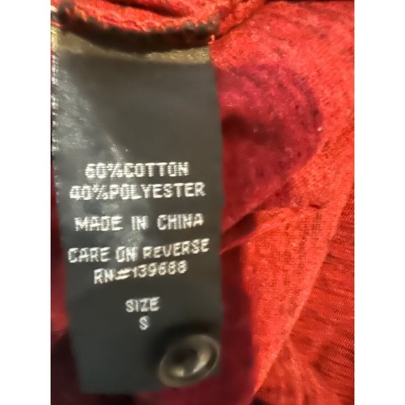 Dvision Henley T Shirt Mens Small Long Sleeve Burgandy Black 1/4 Button Up - Picture 8 of 10